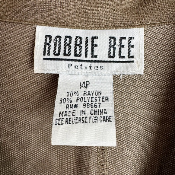 Robbie Bee Vintage Olive Green Shirt Dress - Picture 5 of 8